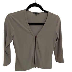 Vintage AZIZ Gray Cardigan •  Made in USA